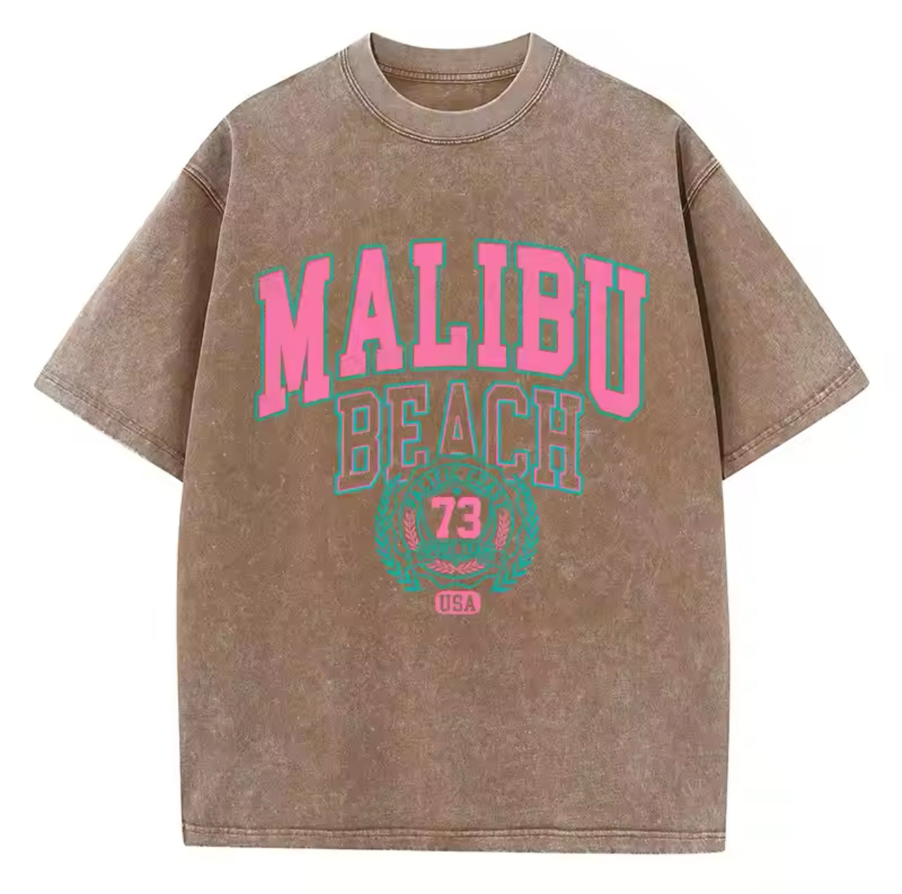 Street Women Cotton Washed T-Shirt – Malibu Beach Edition