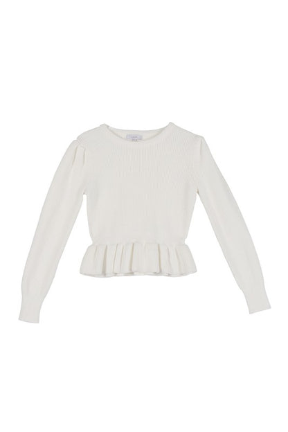 Women Peplum Sweater Top