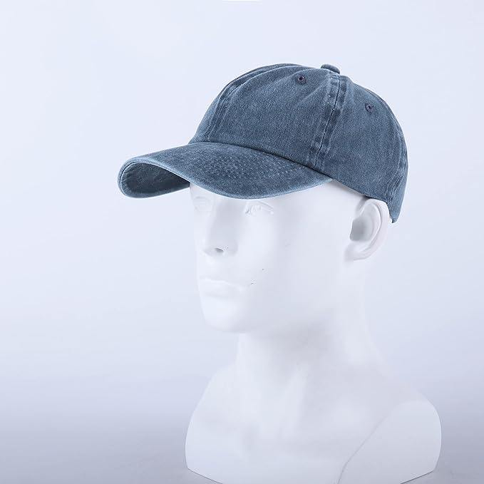 Dark Wash Denim Unisex Baseball Cap