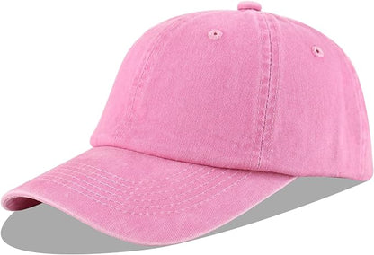 Light Pink Denim Wash Unisex Baseball Cap