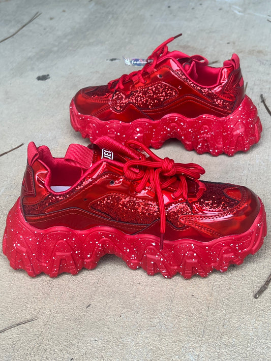 Women’s Chunky Platform Sequin Sneakers