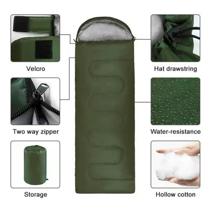 Camping Sleeping Bag – Lightweight, 4-Season, Warm, and Versatile