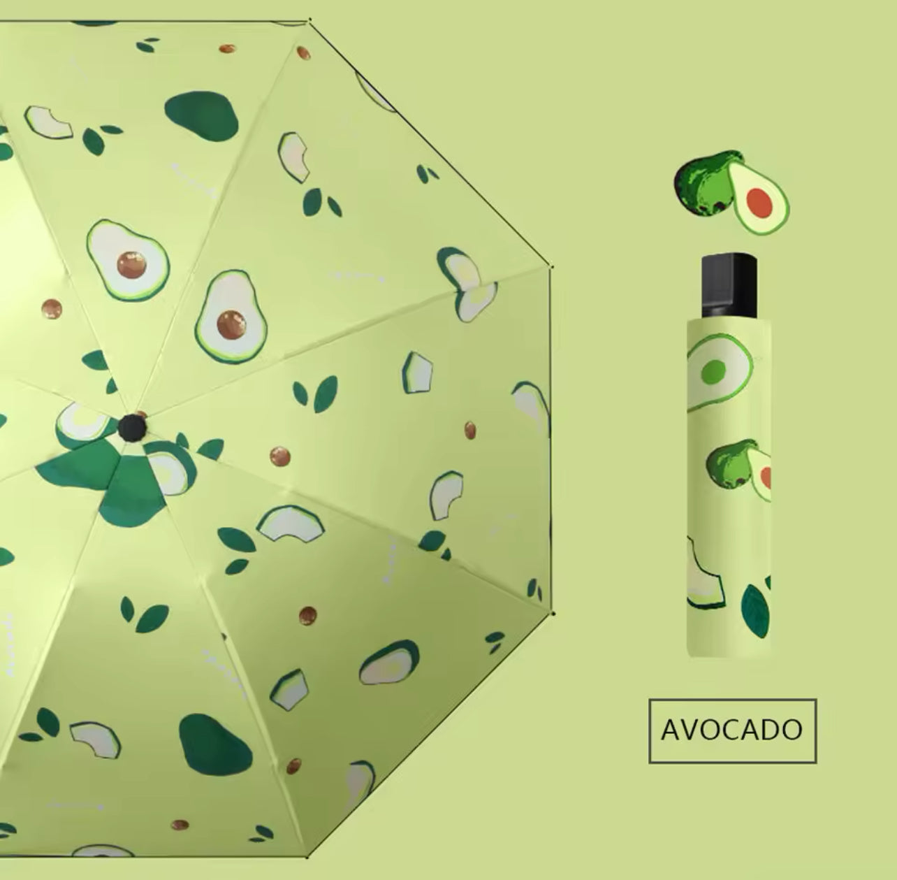 Fruity Automatic Open Folding Travel Umbrella