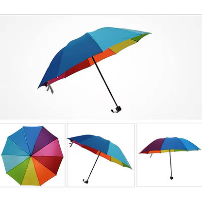 Rainbow Umbrella, Rainbow Umbrella 10k Rainbow Umbrella  (Straight Handle)