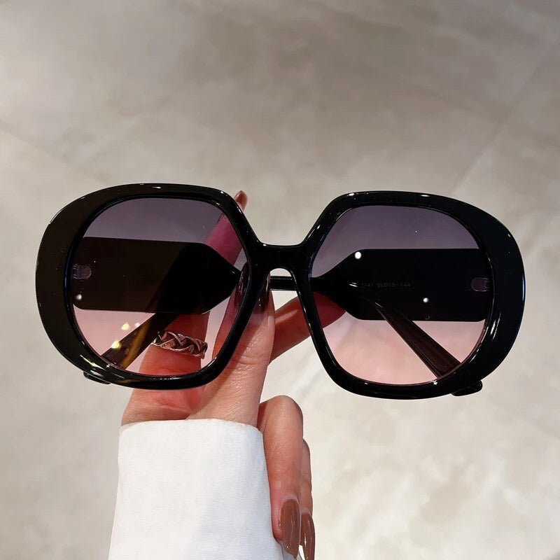 Crazy 4 U Oversize Women Round Sunglasses