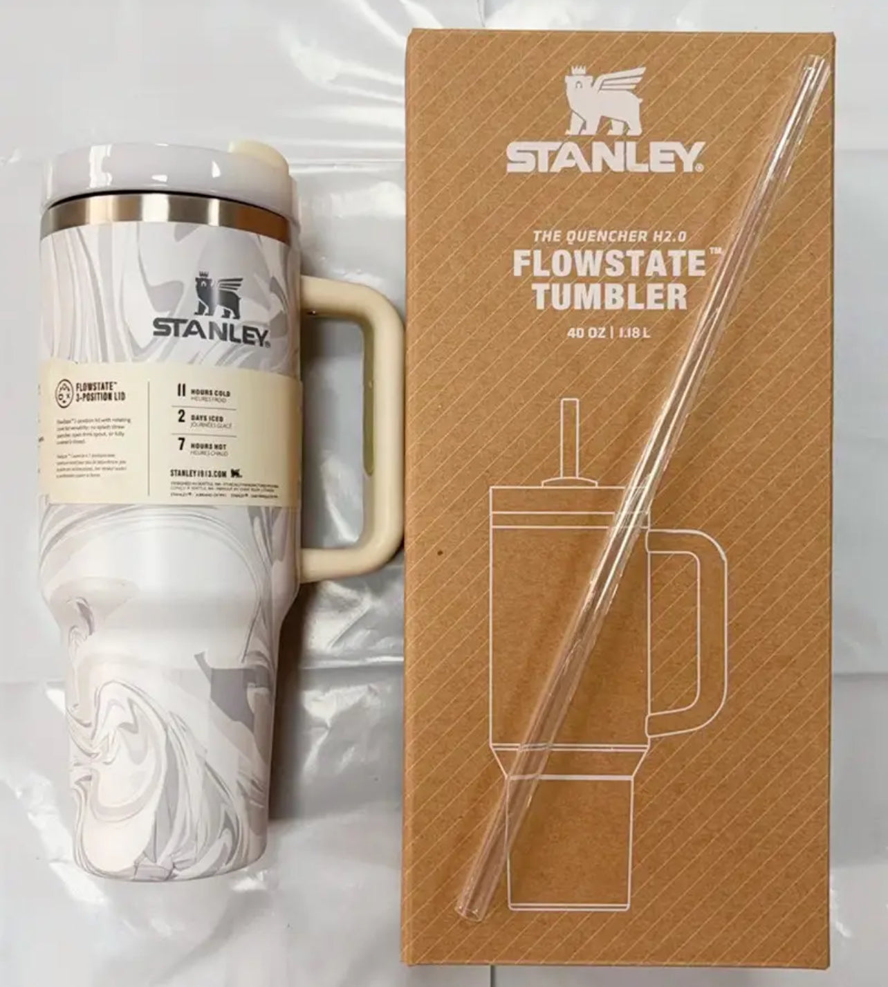 Stanley Quencher H2.0 FlowState Stainless Steel Vacuum Insulated Tumbler with Lid and Straw for Water, Iced Tea or Coffee