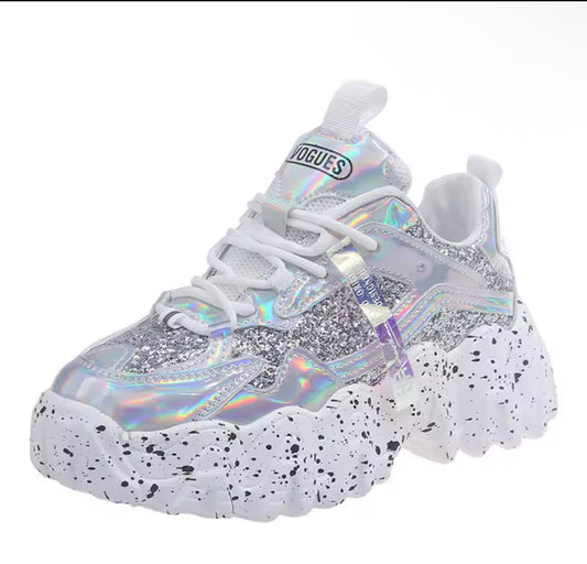 Women’s Chunky Platform Sequin Sneakers