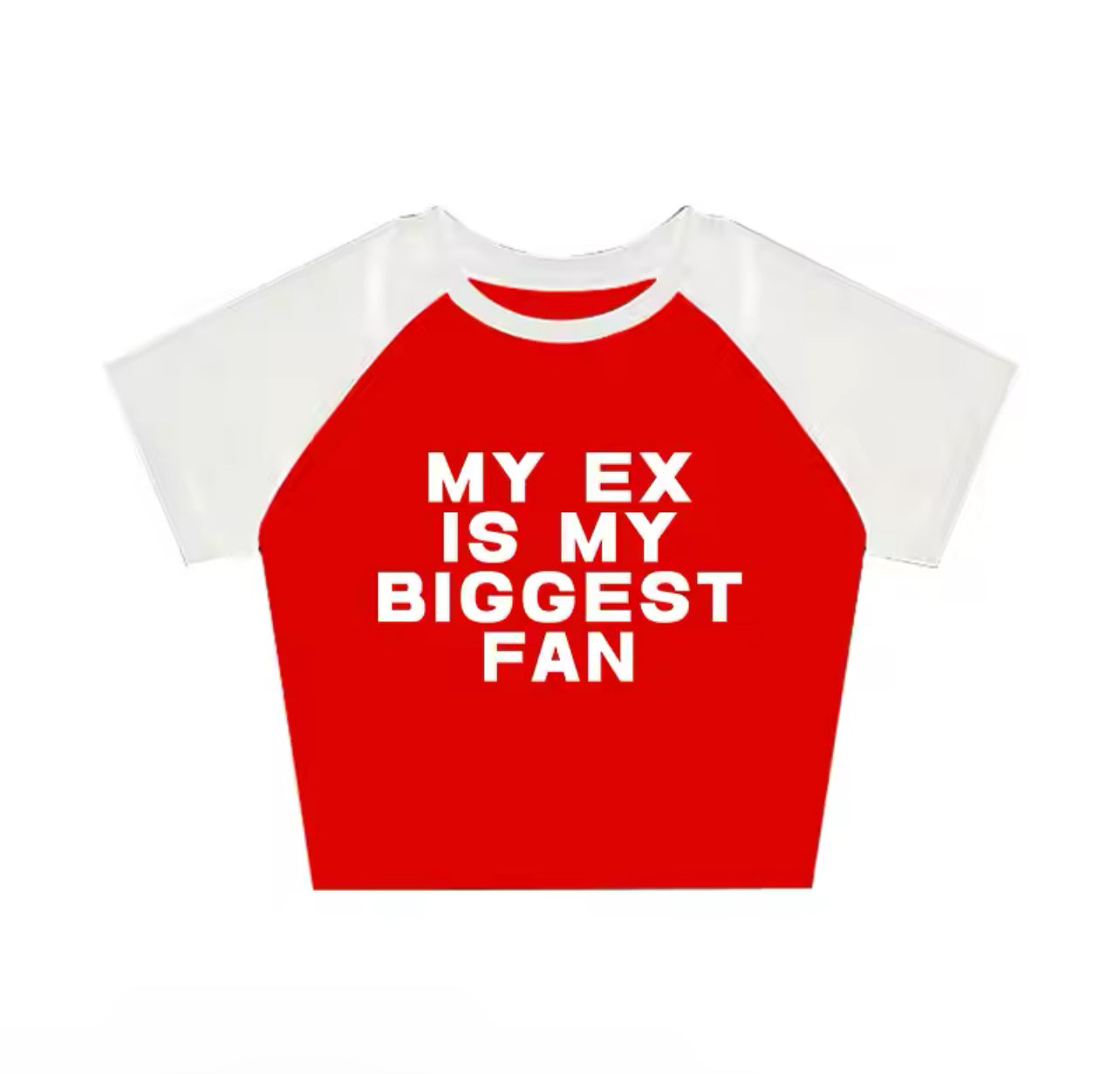 “My ex is my biggest fan” crop top