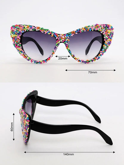 Sprinkle Me Down Cat Eye Sunglasses