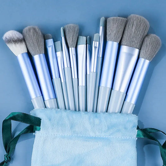 Blue 13PCS Makeup Brushes Set – Super Soft Detail Brushes