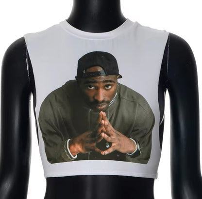 Sexy Tupac Rapper Inspired Crop Tee