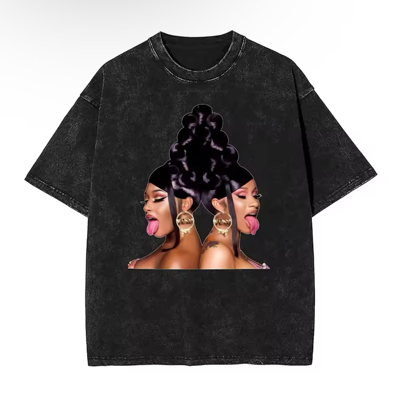 Cardi B x Meg WAP Washed T-Shirt