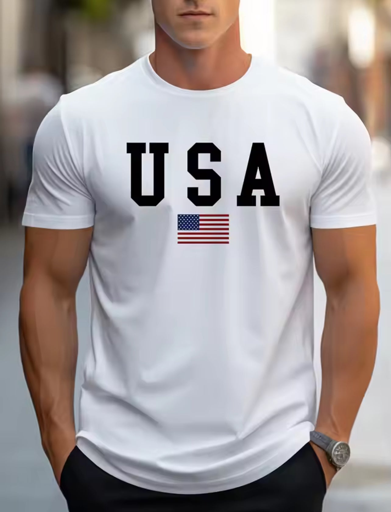 USA Men’s Cotton Print Shirt