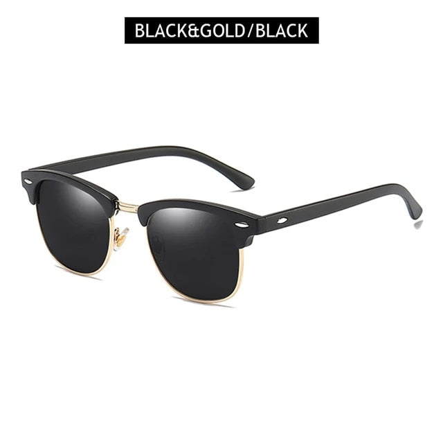 Polarized Sunglasses for Men and Women Semi-Rimless Frame Driving Sun glasses UV Blocking