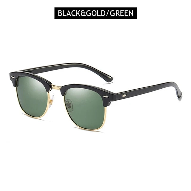 Polarized Sunglasses for Men and Women Semi-Rimless Frame Driving Sun glasses UV Blocking