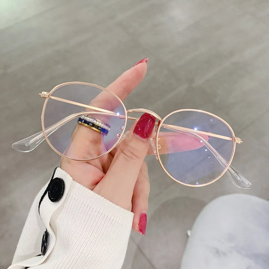 Classic Vintage Anti Blue Light Round Frame Glasses