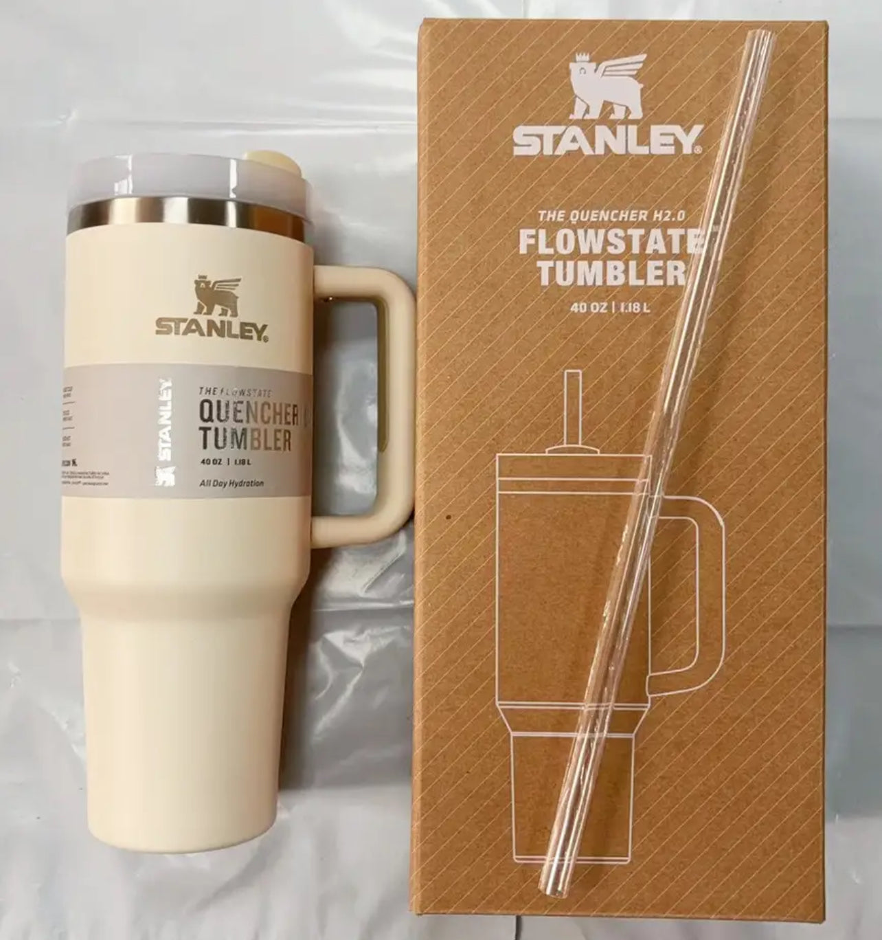 Stanley Quencher H2.0 FlowState Stainless Steel Vacuum Insulated Tumbler with Lid and Straw for Water, Iced Tea or Coffee