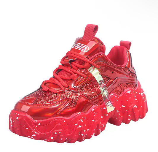 Women’s Chunky Platform Sequin Sneakers