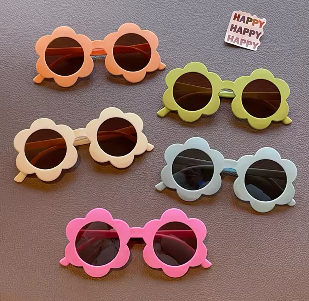 Children's Cute Colors Acrylic Sun Flower Sunglasses