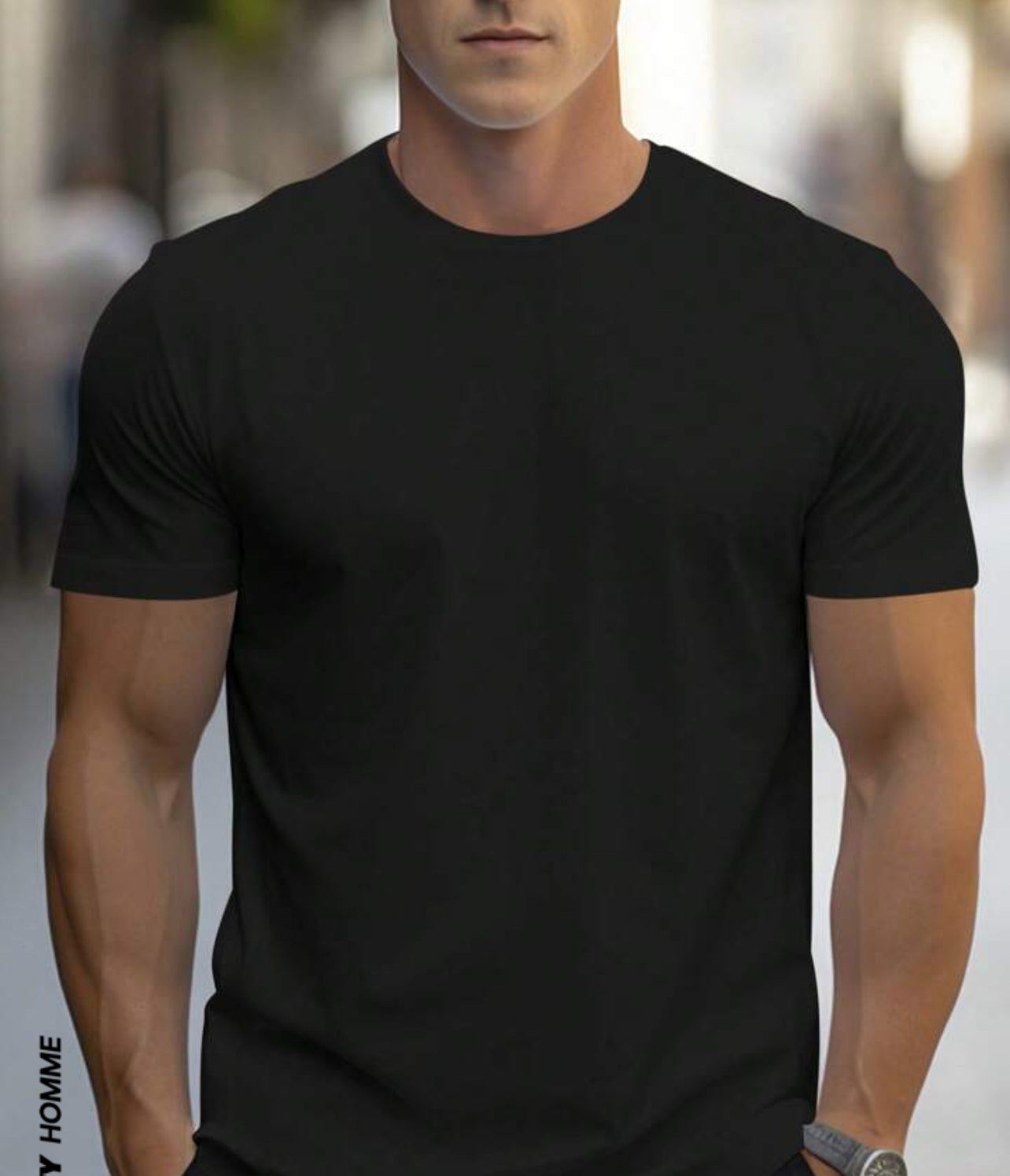 Men's Casual Solid Color Short Sleeve Round Neck T-Shirt For Summer