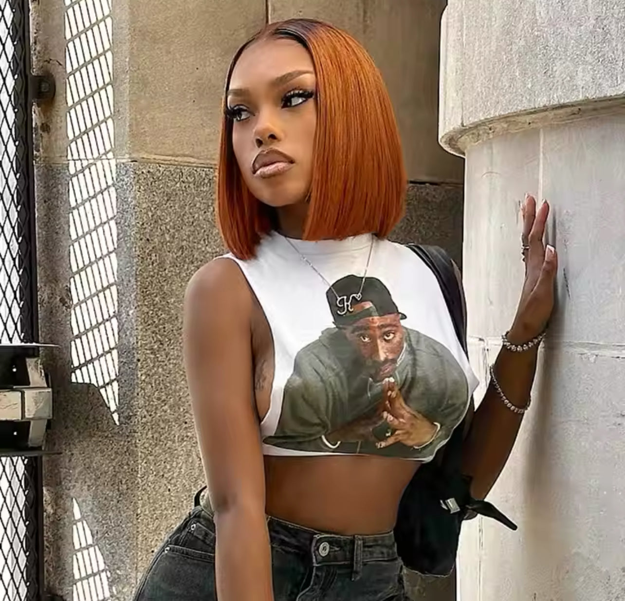 Sexy Tupac Rapper Inspired Crop Tee