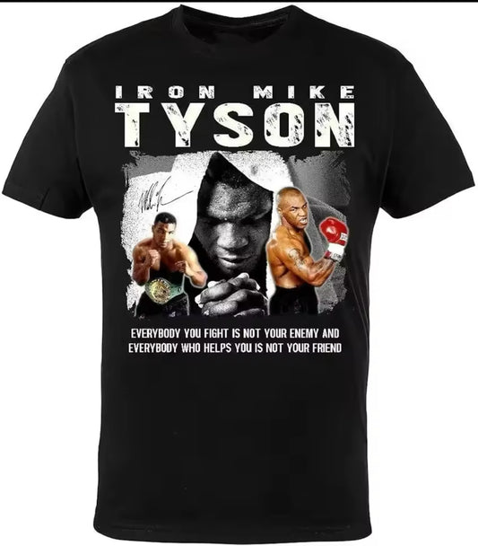 Mike Tyson Boxing Short Sleeve Cotton Graphic Men’s T-shirt