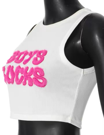 “Boys Suck” Women’s Crop Tank Tee