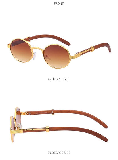 "Eye Catch" Round Metal Frame Sunglasses