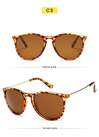 "Courtside" Glare Free Round Classic Sunglasses