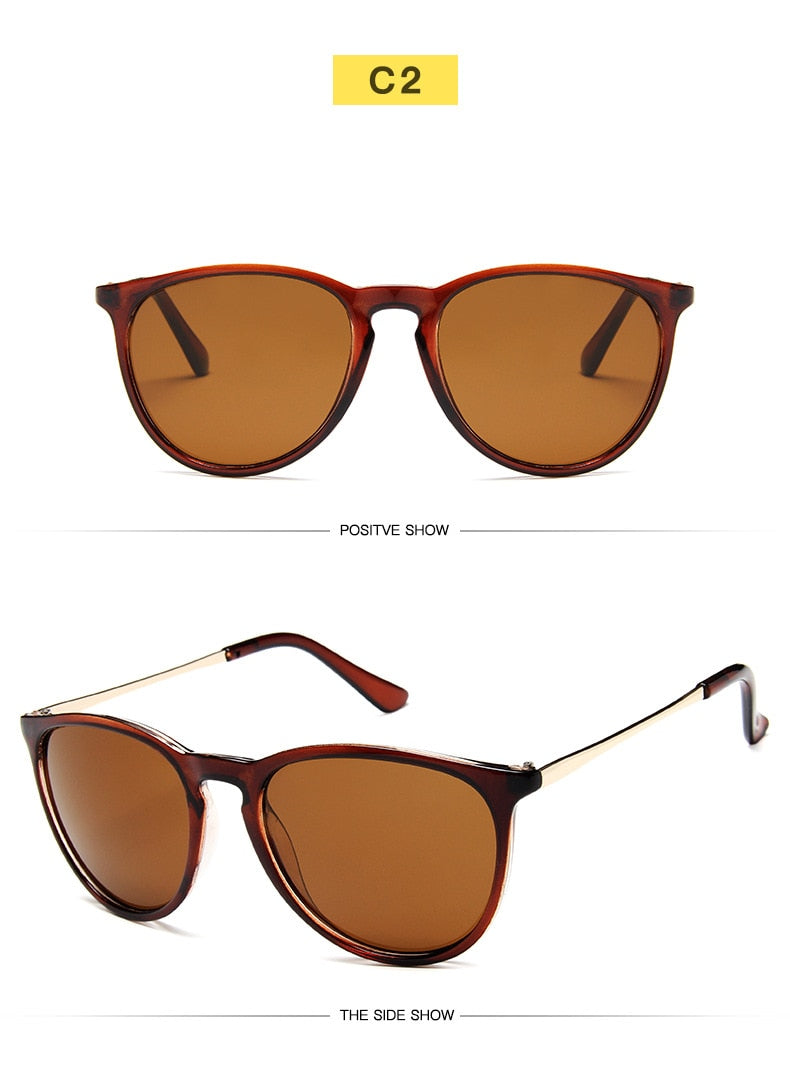 "Courtside" Glare Free Round Classic Sunglasses