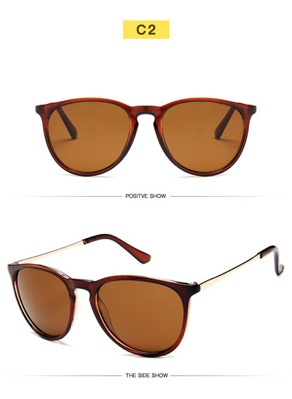 "Courtside" Glare Free Round Classic Sunglasses