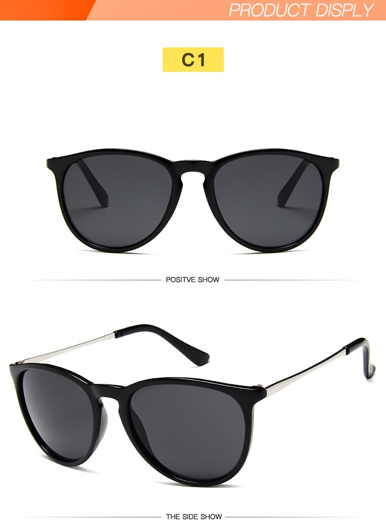 "Courtside" Glare Free Round Classic Sunglasses