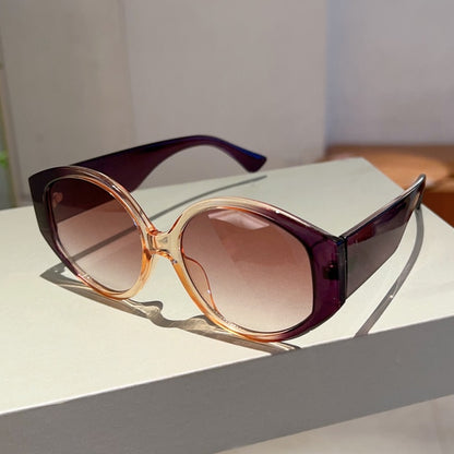 Calm Colors Round Plastic Fashion Sunglasses