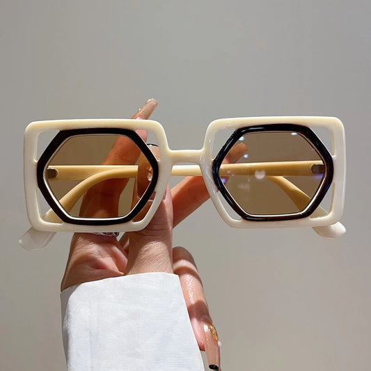 "Hollywood" Plastic Square Polygon Sunglasses