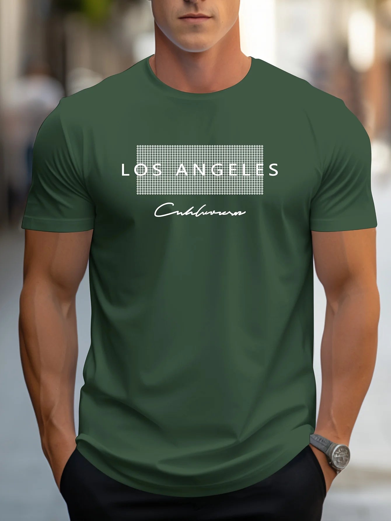 Men's  Cotton Los Angeles Graphic T-Shirt