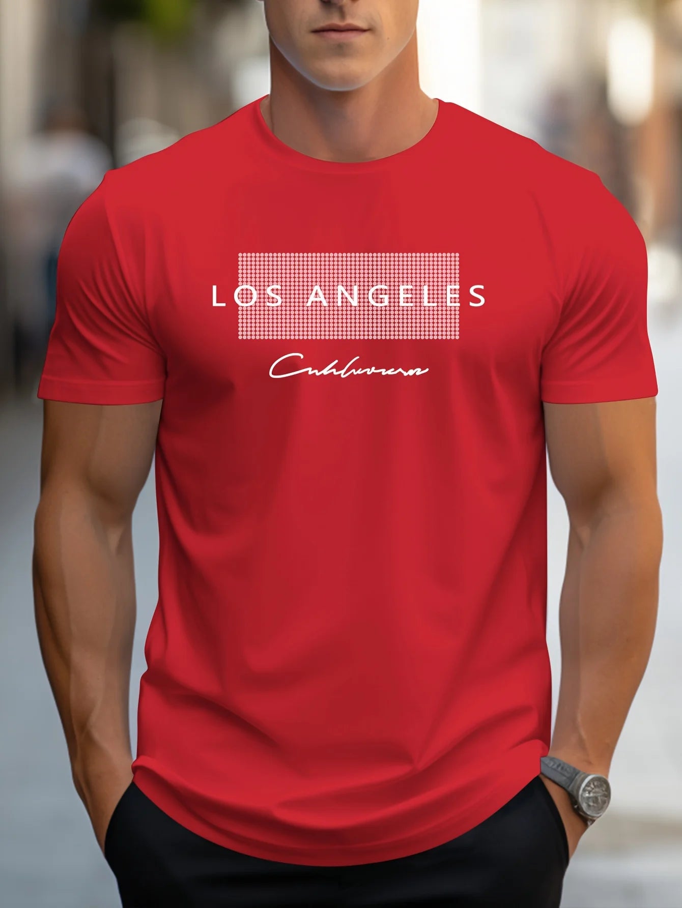 Men's  Cotton Los Angeles Graphic T-Shirt