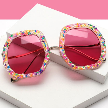 "Candy Girl" Oversize Round Fashion Sunglasses