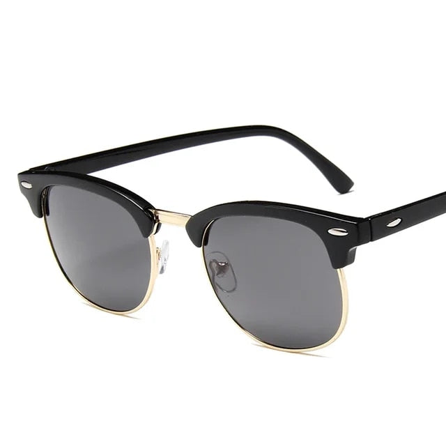 Polarized Sunglasses for Men and Women Semi-Rimless Frame Driving Sun glasses UV Blocking