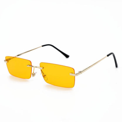 Foxy Mama Rectangle Rimless Sunglasses