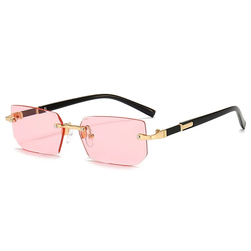 Rimless Rectangle Fashion Sunglasses