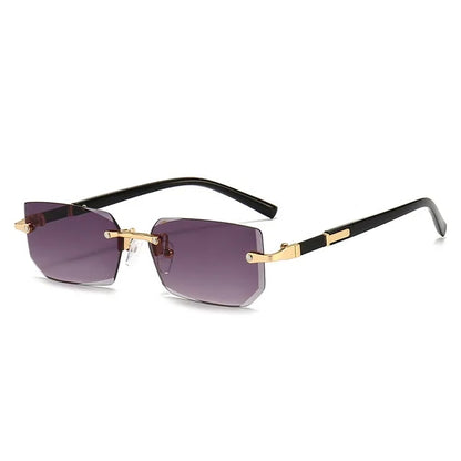 Rimless Rectangle Fashion Sunglasses