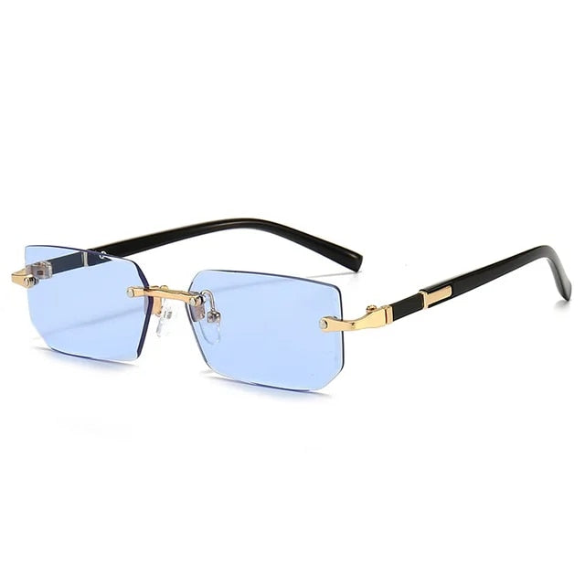 Rimless Rectangle Fashion Sunglasses