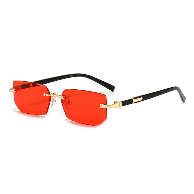 Rimless Rectangle Fashion Sunglasses