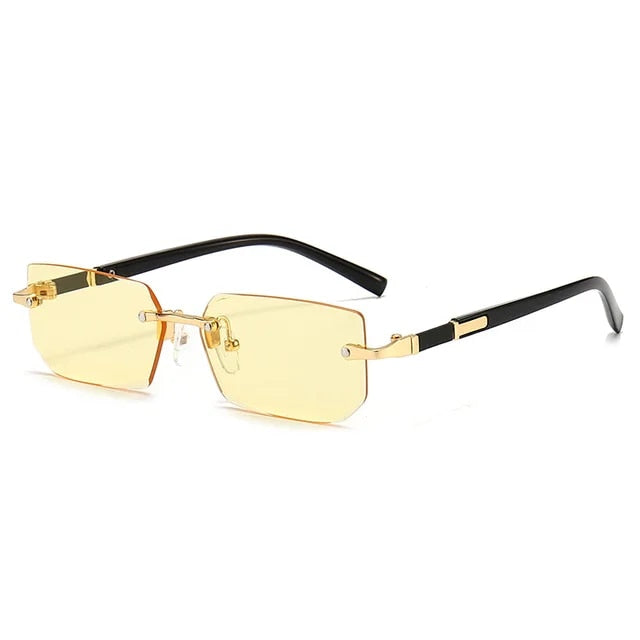 Rimless Rectangle Fashion Sunglasses