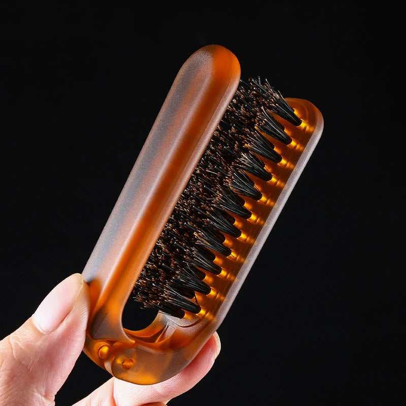 Foldable Hair Comb Portable Boar Bristle Hair Brush