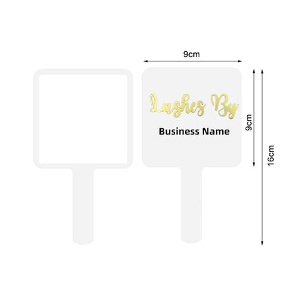 Custom Acrylic Lash Artist Handheld Mirror – Lip or Square Shape