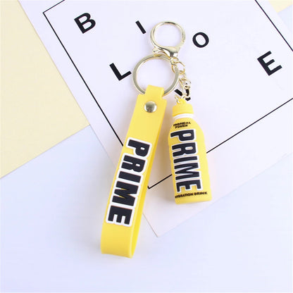 Rubber Beverage Cartoon Keychain