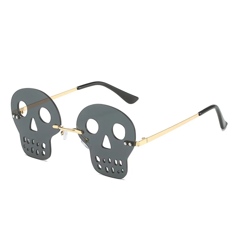 Skull Shape Rimless Sunglasses