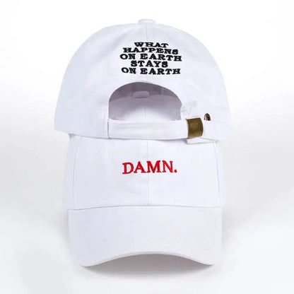 “DAMN” Embroidered Dad Hat – Unisex Hip Hop Snapback