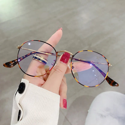 Classic Vintage Anti Blue Light Round Frame Glasses